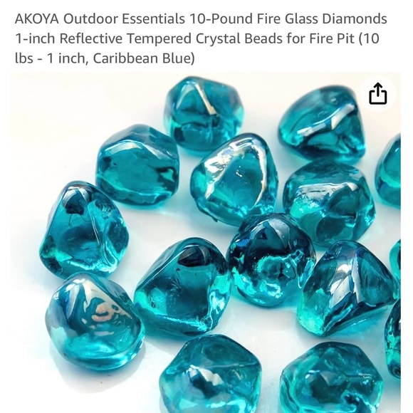 GLASS ROCKS Fireplace fire pit gas burning decor 4 pounds high heat crystals - Picture 6 of 11